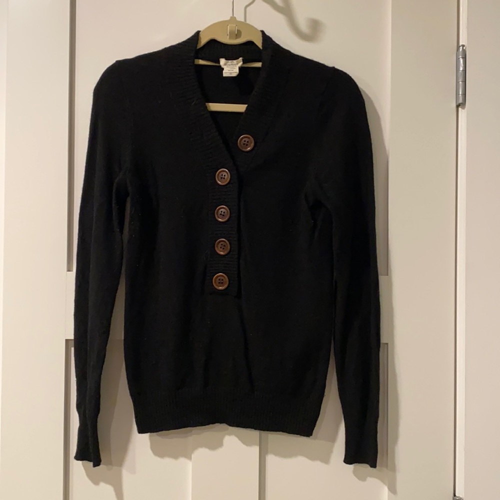 JCrew V neck Button down sweater.